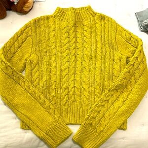 Mustard yellow knit sweater